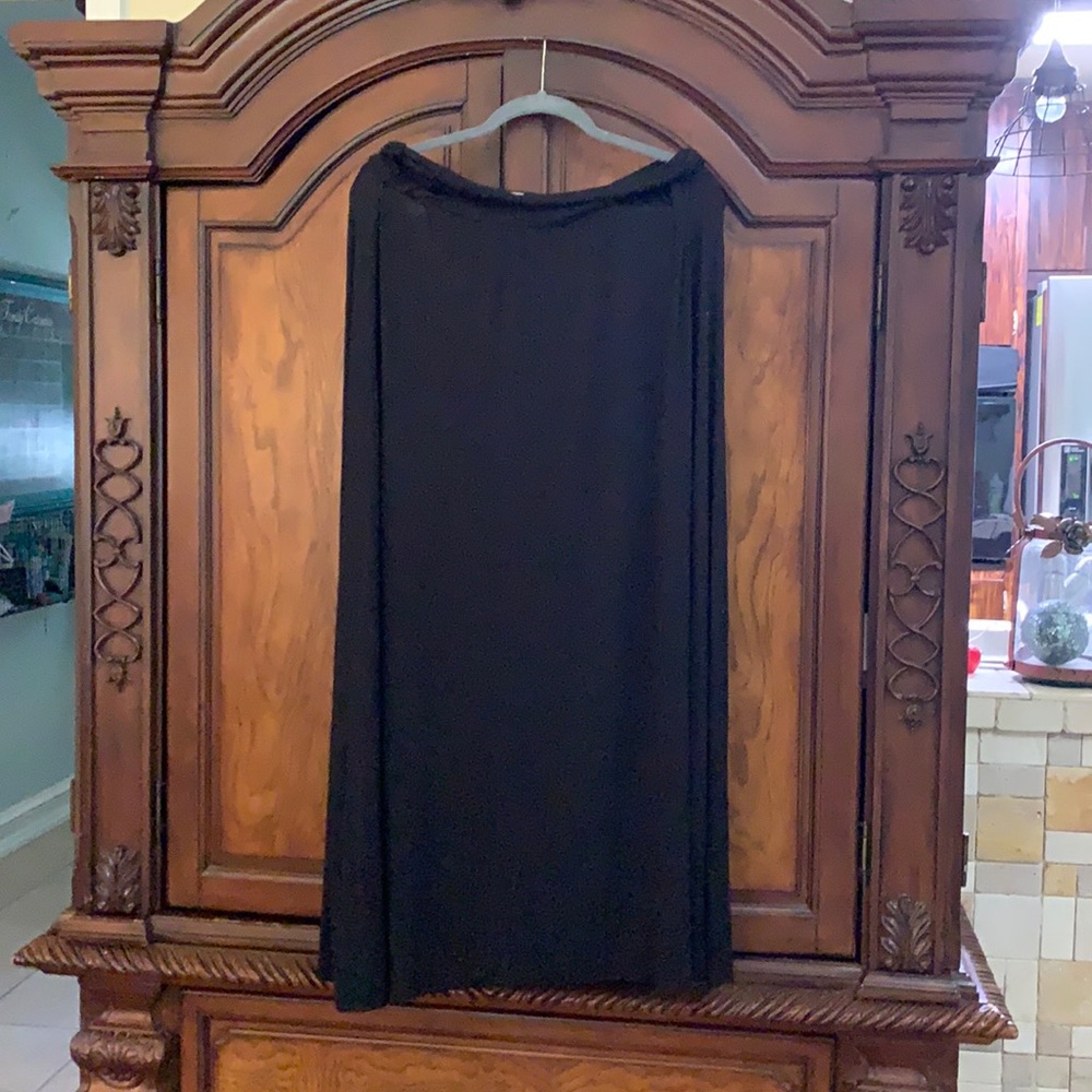 Long black cotton skirt